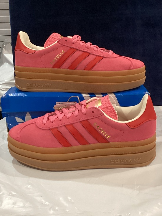 adidas Other - Adidas Gazelle Bold J Pink Red Gum Platform Sneakers Size 6Y / Women’s 7.5